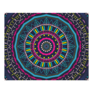 Poster Art de mandala coloré vibrant