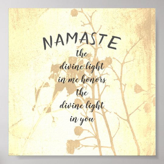 Poster Art De Nature D Affiche De Citation De Namaste Zazzle Fr