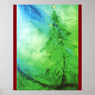 Poster Art de Noël Splendor Magique Arbre de Noël