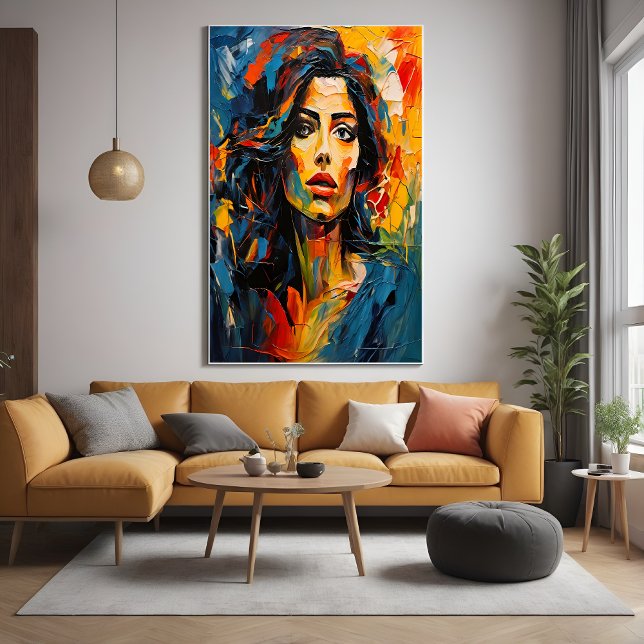 Poster Art de portrait expressionniste radieux (Créateur téléchargé)