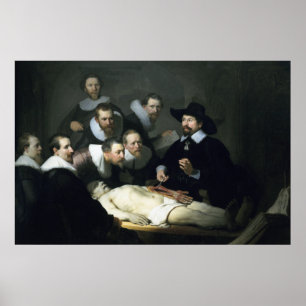 Poster Art de Rembrandt peignant la leçon d'anatomie