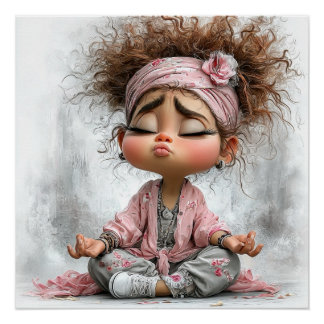 Poster Art de yoga drôle et impertinent