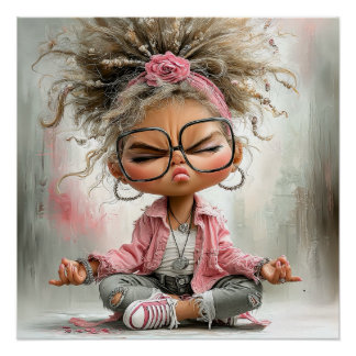 Poster Art de yoga drôle et impertinent