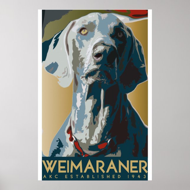 Poster Art Dec Weimaraner (Devant)