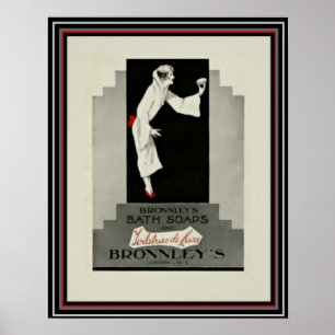 Poster Art Déco Ad Bronnley's Soap 16 x 20