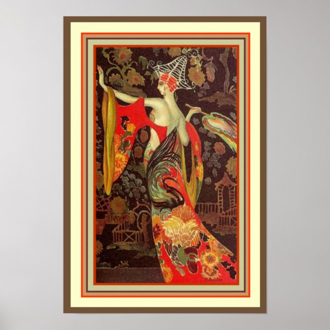 Poster Art déco asiatique 13 x 19 (Devant)