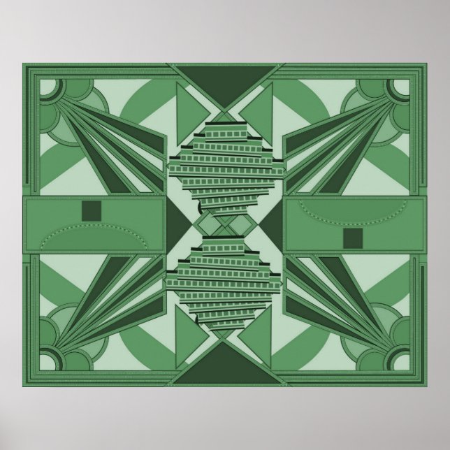 Poster Art Déco Coloré (Devant)