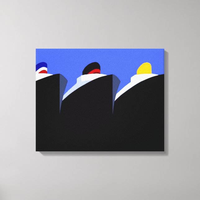 Poster Art Déco des paquebots de croisière vintage (Recto)