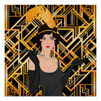 art déco, flipper girl, vintage, grand Gatsby, chi