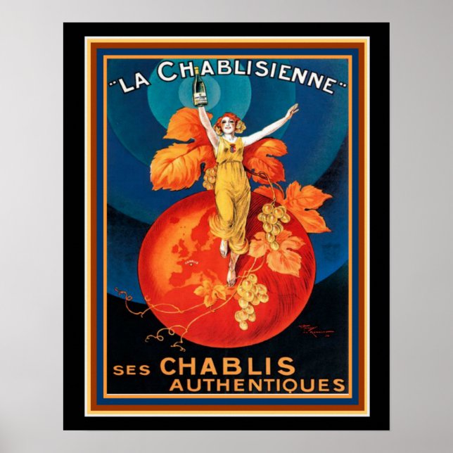 Poster Art Déco La Chablisienne 16 x 20 (Devant)
