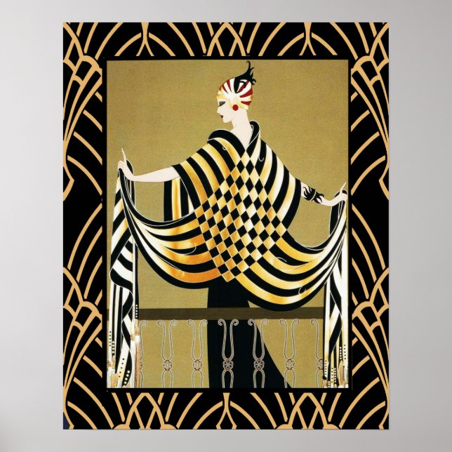 Poster Art Déco Lady (Devant)