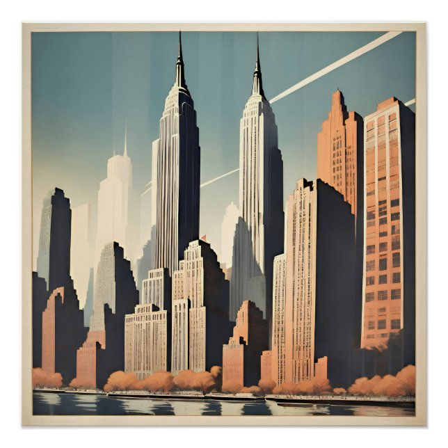 Poster Art déco. New York (Devant)