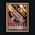Poster Art Déco "Pianos Daude" 16 x 20<br><div class="desc">Vintage,  Art Déco,  Publicité pour Pianos Daude - 16 x 20</div>