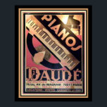 Poster Art Déco "Pianos Daude" 16 x 20<br><div class="desc">Vintage,  Art Déco,  Publicité pour Pianos Daude - 16 x 20</div>