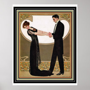 Poster Art Déco "Première Danse" 16 x 20