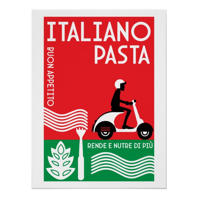 Poster Art des pâtes italiennes (Devant)