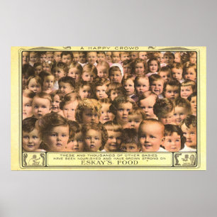 Poster Art d'étiquette de produit vintage, nourriture pou