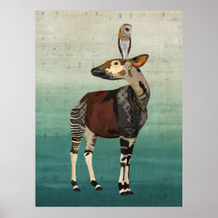 Poster Art d'OKAPI et de HIBOU