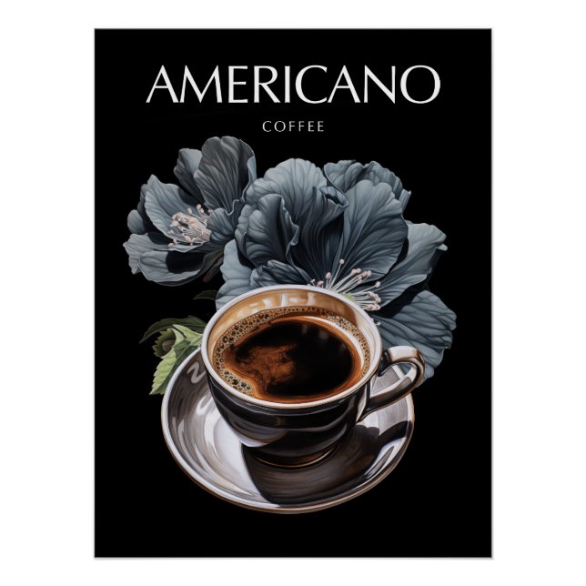 Poster Art du café Americano (Devant)