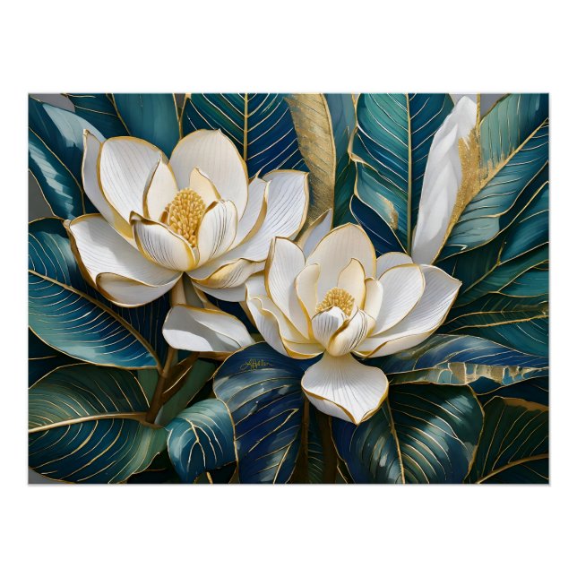 Poster Art du Magnolia du Sud (Devant)