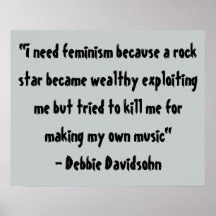 Poster Art féministe - Citations en toile de bois - Cadea