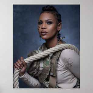 Poster Art Femme Soldat