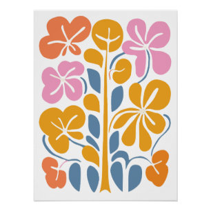 Poster Art Floral Abstrait
