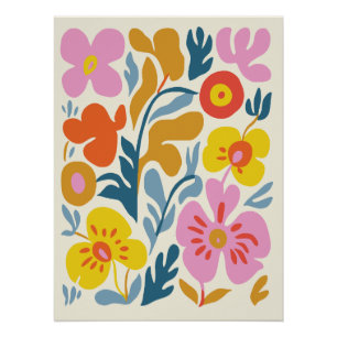 Poster Art Floral Abstrait