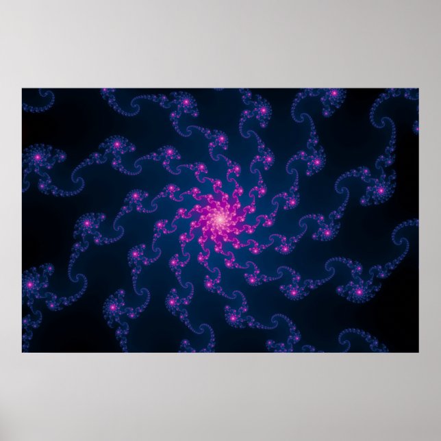 Poster Art Fractal Fleur Vie (Devant)