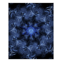 Art fractal plasma bleu électrique