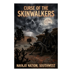 Poster Art horrifique du folklore sombre de la nation Nav
