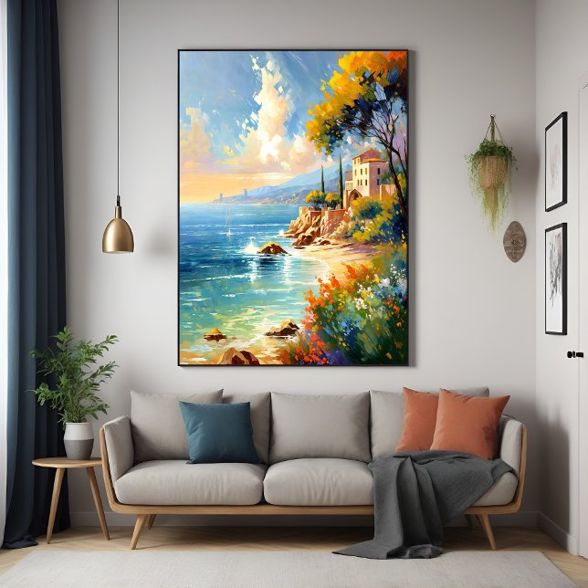 Poster Art impressionniste de la côte méditerranéenne (Créateur téléchargé)