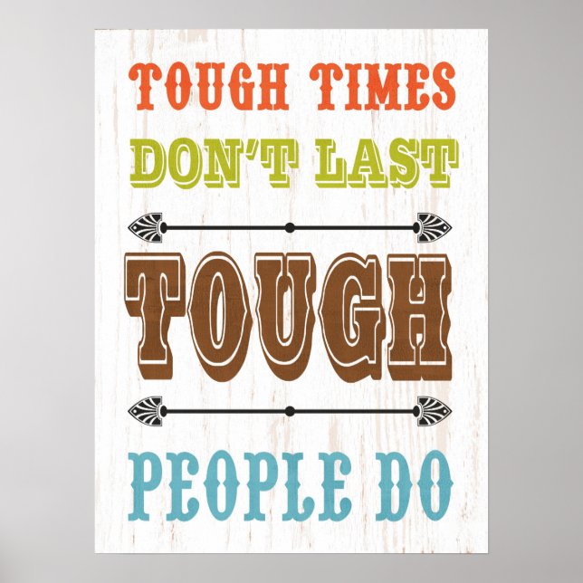 Poster Art inspirationnel - Dur Ne Dernier pas (Devant)