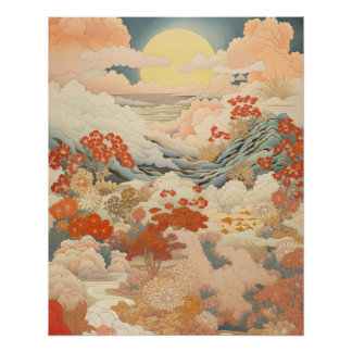 Poster art japonais vintage