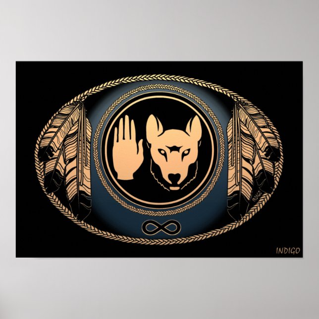 Poster Art Metis Rebellion Metis Wolf Imprimer Pos (Devant)