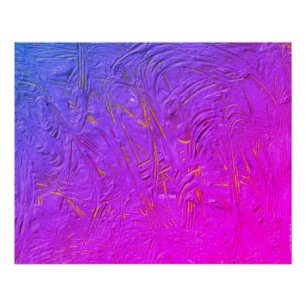 Poster Art moderne bleu rouge violet rose jaune Abstrait