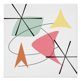 Poster Art moderne du milieu du siècle