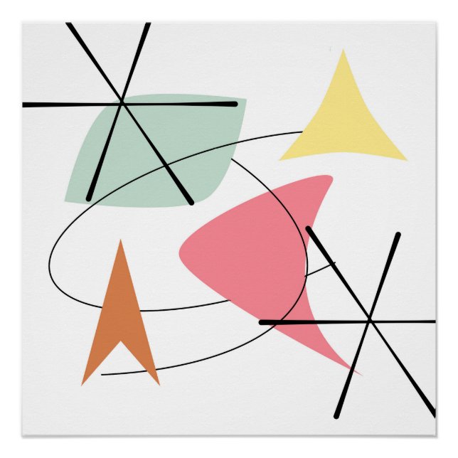 Poster Art moderne du milieu du siècle (Devant)