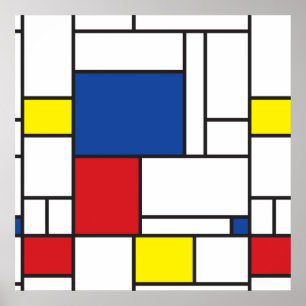 Poster Art Moderne Géométrique Minimaliste De Stijl Mondr