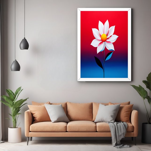 Poster Art moderne minimaliste des fleurs (Créateur téléchargé)