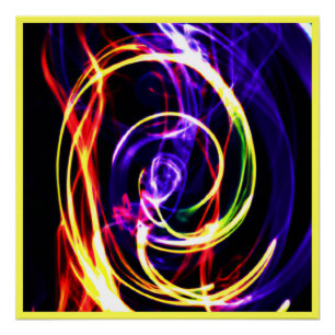 Poster Art Motif néon coloré et élégant
