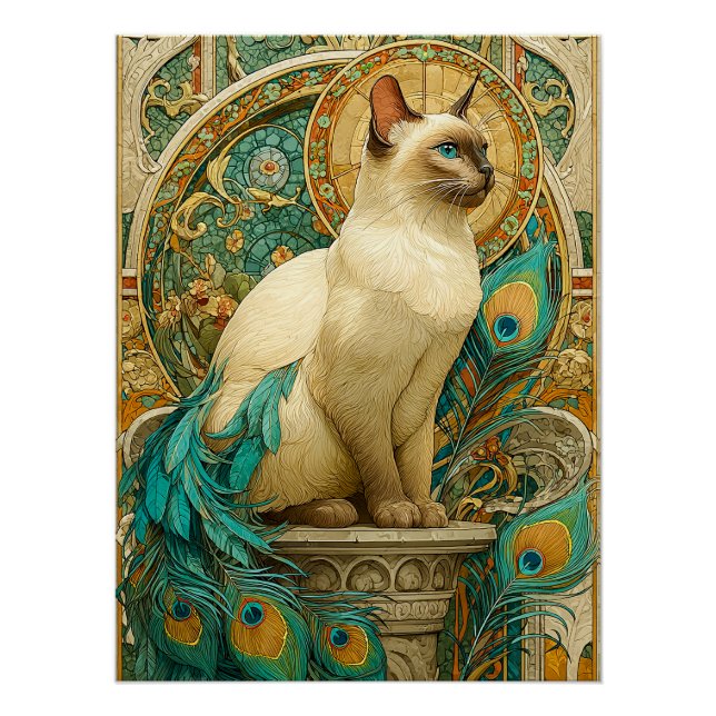 Poster Art Nouveau Chat (Devant)