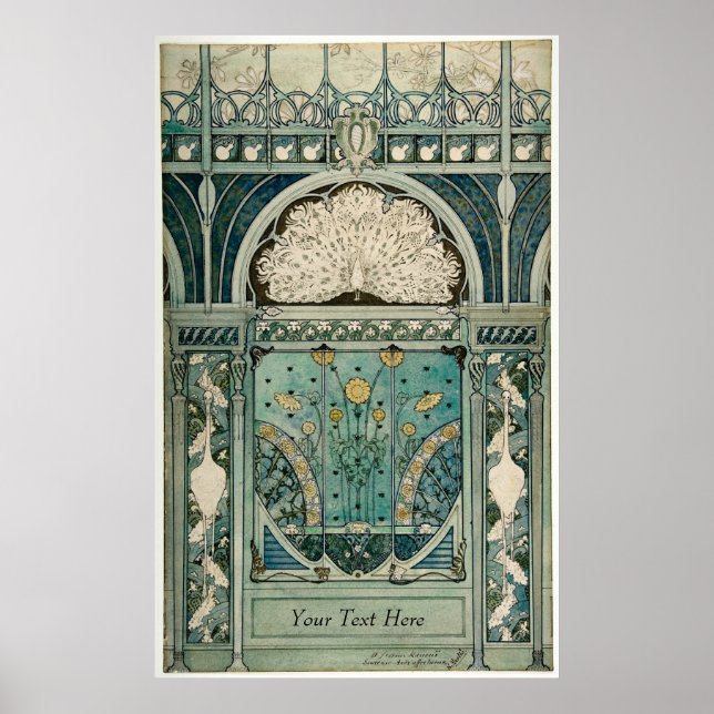 Poster Art nouveau Design par Émile Hutré c1896 (Devant)