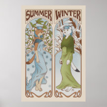 Poster Art Nouveau Ermine Furry