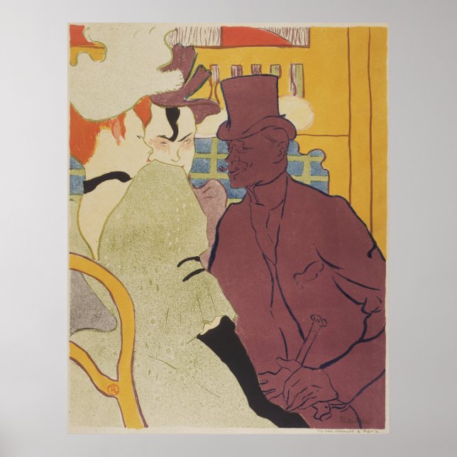 Poster Art Nouveau Flirt par Toulouse-Lautrec (Devant)