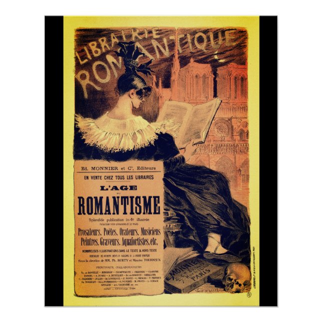 Poster Art nouveau librairie romantique gothique grasset (Devant)