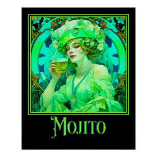 Poster Art Nouveau Mojito