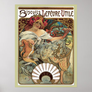 Poster Art Nouveau Retro 18x24