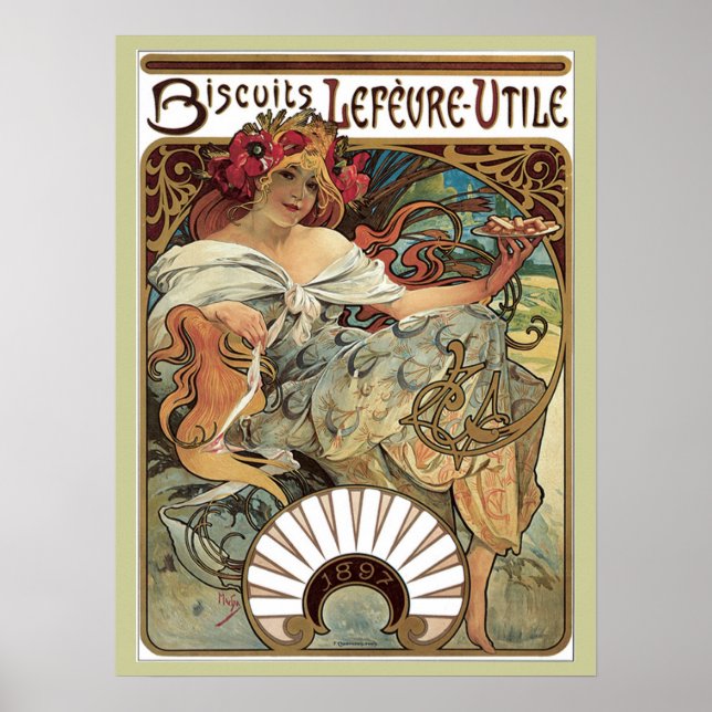 Poster Art Nouveau Retro 18x24 (Devant)