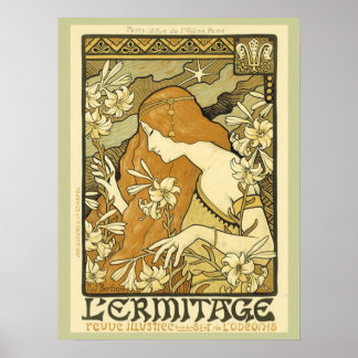Poster Art Nouveau Retro 18x24